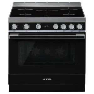 Smeg 90cm Portofino Freestanding Electric Oven/Stove CPF9IPBL by Smeg, a Cooktops for sale on Style Sourcebook