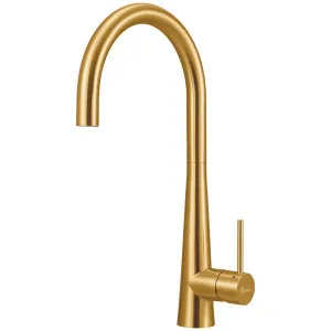 Oliveri Essente 316 Stainless Steel Goose Neck Mixer - Brushed Gold SS31620-AU by Oliveri, a Kitchen Taps & Mixers for sale on Style Sourcebook