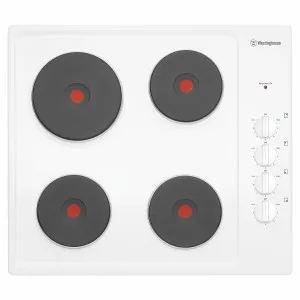 Westinghouse 60cm Electric Cooktop White WHS642WC by Westinghouse, a Cooktops for sale on Style Sourcebook