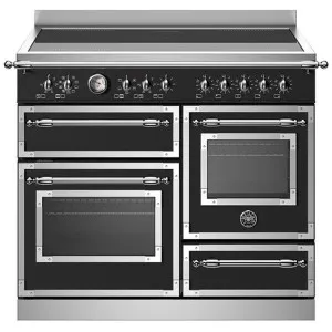 Bertazzoni 100cm Nero Heritage Series Induction Freestanding Oven HER105I3ENET by Bertazzoni, a Cooktops for sale on Style Sourcebook