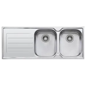 Oliveri Flinders Double Bowl Topmount Sink with Left-Hand Drainer FL172-NTH by Oliveri, a Kitchen Sinks for sale on Style Sourcebook