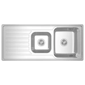 Abey EC 1 and 3/4 Right Hand Bowl Sink with Drainer EC175R by Abey, a Kitchen Sinks for sale on Style Sourcebook