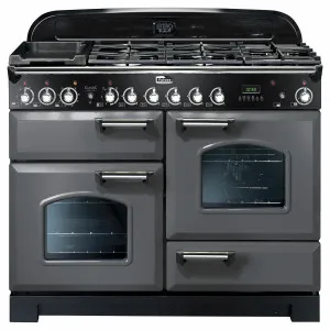 Falcon 110cm Classic Deluxe Freestanding Dual Fuel Oven/Stove Slate and Chrome CDL110DFSL-CH by null, a Cooktops for sale on Style Sourcebook