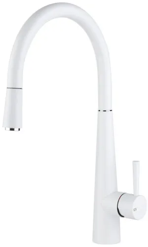 Gessi Just Sink Mixer Tap with Pull Out White 20577W by null, a Kitchen Taps & Mixers for sale on Style Sourcebook