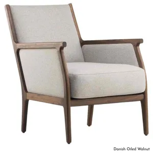 De La Espada Mira Lounge Chair in Walnut Timber - Upholstery Range A - 389WA by De La Espada, a Chairs for sale on Style Sourcebook