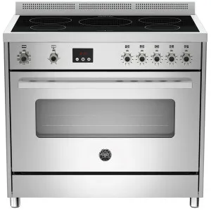Bertazzoni 90cm Professional Series Stainless Steel Induction Freestanding Oven PRO905IMFESXE by null, a Cooktops for sale on Style Sourcebook