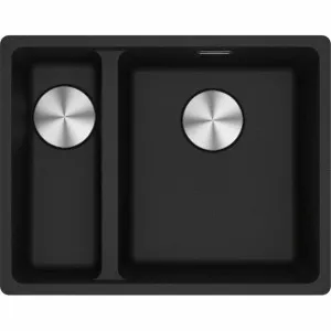 Franke Maris 340/150mm 1 and 1/2 Bowl Left Topmount Sink with Extension Drainer Onyx MRG660-SBLONFPC by Franke, a Kitchen Sinks for sale on Style Sourcebook