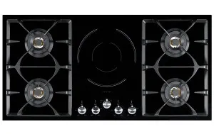 Franke 101.5cm Gas & Induction Cooktop Glass FIXG905B1L by Franke, a Cooktops for sale on Style Sourcebook