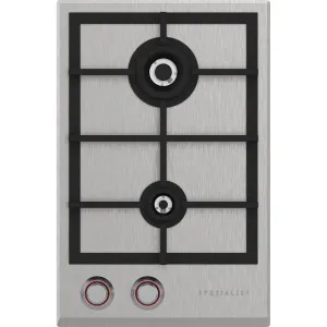 Spezialist 34cm 2 Burner Natural Gas Stainless Steel Cooktop S30342SPNG by Spezialist, a Cooktops for sale on Style Sourcebook