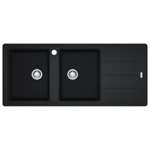Franke Basis Double Bowl Topmount Sink with Right Hand Drainer - Onyx BFG621ONRHD-B by Franke, a Kitchen Sinks for sale on Style Sourcebook