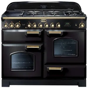 Falcon 110cm Classic Deluxe Black Dual Fuel Freestanding Oven CDL110DFBL-BR by Falcon, a Cooktops for sale on Style Sourcebook