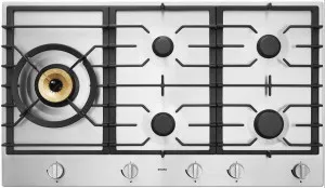 ASKO 90cm Natural Gas Cooktop with Super Flex Wok Burner Stainless Steel HG1986SD by Asko, a Cooktops for sale on Style Sourcebook