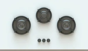 Pitt Colo 3 Burner Natural Gas Cooktop Professional Brass COLO3PTNG by Pitt, a Cooktops for sale on Style Sourcebook