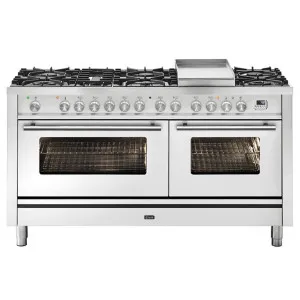 ILVE Professional Plus 150cm Freestanding Dual Fuel Oven/Stove P15FDWE3SS by Ilve, a Ovens for sale on Style Sourcebook
