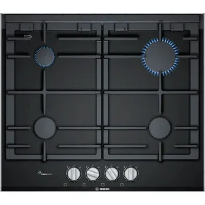 Bosch 60cm Series 8 Gas Ceramic Glass Cooktop Black PRP6A6B70A by Bosch, a Cooktops for sale on Style Sourcebook