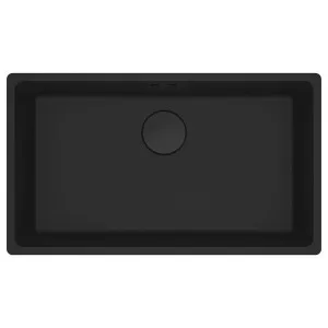 Franke Maris 720mm Single Bowl Flushmount Sink with Extension Drainer Matte Black MRG210-72MB-FPC by Franke, a Kitchen Sinks for sale on Style Sourcebook