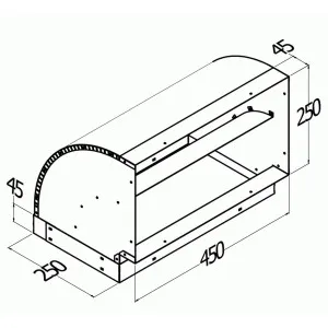 Qasair 450mm Horizontal Bend Ducting Kit HB450X250 by Qasair, a Rangehoods for sale on Style Sourcebook