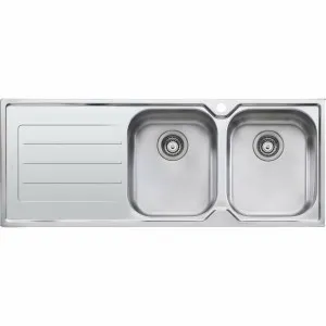 Oliveri Flinders Double Bowl Sink with Drainer FL172 by Oliveri, a Kitchen Sinks for sale on Style Sourcebook