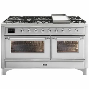 ILVE Majestic 150cm Freestanding Dual Fuel Oven/Stove Teppanyaki Plate M15FDNE3SSC by Ilve, a Cooktops for sale on Style Sourcebook