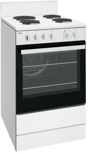 Chef 54cm Electric White Freestanding Oven CFE536WB by Chef, a Cooktops for sale on Style Sourcebook