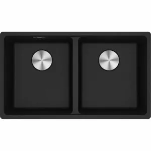 Franke Maris 350mm Double Bowl Topmount Sink Onyx MRG620-3535ONB by Franke, a Kitchen Sinks for sale on Style Sourcebook