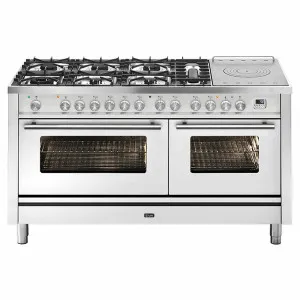 ILVE Professional Plus 150cm Freestanding Dual Fuel Oven/Stove P15SDWE3SS by Ilve, a Ovens for sale on Style Sourcebook