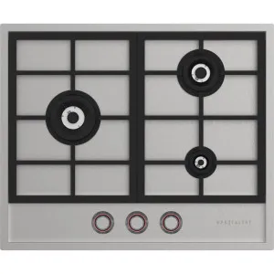 Spezialist 64cm Natural Gas 3 Burner Stainless Steel Cooktop S30643SFNG by Spezialist, a Cooktops for sale on Style Sourcebook
