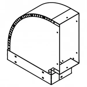 Qasair Vertical Bend 90 Degrees Single Motor Ducting VB1 by Qasair, a Rangehoods for sale on Style Sourcebook