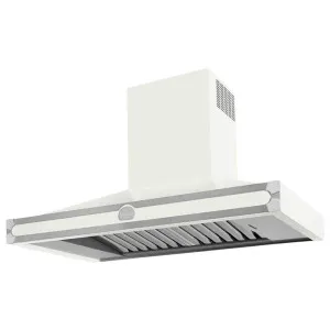 La Cornue Cornufe 110cm Canopy Rangehood Pure White with Brushed Nickel HS1WN21ET0 by La Cornue, a Rangehoods for sale on Style Sourcebook