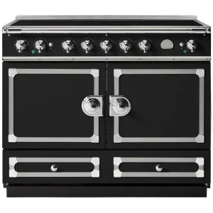 La Cornue Cornufe 110cm Induction Freestanding Oven Matte Black with Polished Chrome CFE110EIMB-C by La Cornue, a Cooktops for sale on Style Sourcebook
