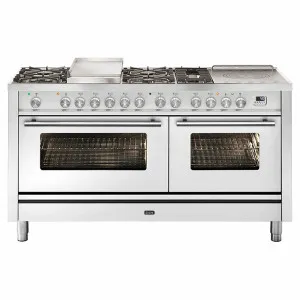 ILVE Professional Plus 150cm Freestanding Dual Fuel Oven/Stove with Teppanyaki Plate P15FSDWE3SS by Ilve, a Ovens for sale on Style Sourcebook