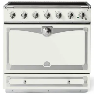 La Cornue Albertine 90cm Induction Freestanding Oven Pure White with Brushed Nickel ALB90EIWH-N by La Cornue, a Cooktops for sale on Style Sourcebook