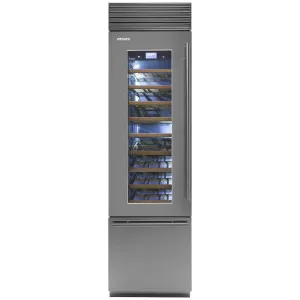 Fhiaba 60cm X-Pro Wine Cabinet with Drawer Left Hinge Satin Steel XS5990TWT3AM4DH by Fhiaba, a Wine Fridges for sale on Style Sourcebook