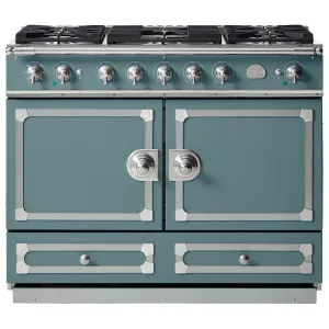 La Cornue Cornufe 110cm Dual Fuel Freestanding Oven Ocean with Brushed Nickel CFE110DFOC-N by La Cornue, a Cooktops for sale on Style Sourcebook