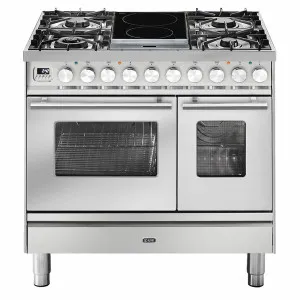 ILVE Professional Plus Series 90cm Dual Fuel Induction Double Oven with Milano Knobs PD09IDWE3SS by Ilve, a Cooktops for sale on Style Sourcebook