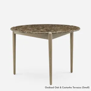 De La Espada Sidekicks Small Dining Table with Terrazzo Top and Walnut Timber 458WT by De La Espada, a Side Table for sale on Style Sourcebook