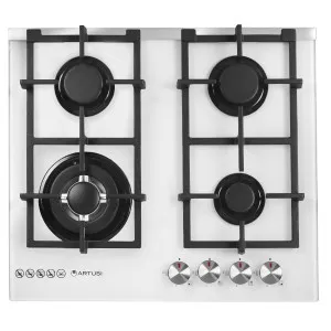 Artusi 60cm Tempered Glass White Cooktop CAGH6000W by Artusi, a Cooktops for sale on Style Sourcebook