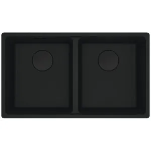 Franke Maris 350mm Double Bowl Flushmount Sink Matte Black MRG220-35MB-B by Franke, a Kitchen Sinks for sale on Style Sourcebook