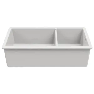 Turner Hastings Cuisine 93x48 Fine Fireclay Inset or Undermount One and a Half Bowl Sink Gloss White CUD93FS by Turner Hastings, a Kitchen Sinks for sale on Style Sourcebook