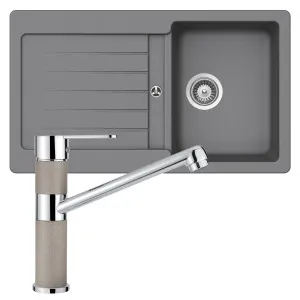 Abey Schock Typos Single Bowl with Drainer Sink & Tap Pack TD100TCR by Abey, a Kitchen Sinks for sale on Style Sourcebook