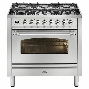 ILVE Nostalgie 90cm Freestanding Dual Fuel Oven/Stove P096DNE3SSC by Ilve, a Ovens for sale on Style Sourcebook
