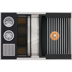 The Galley Ideal WashStation 30S Wash Kit Graphite Resin IWA-30-S-GT by The Galley, a Kitchen Sinks for sale on Style Sourcebook