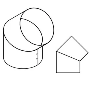 Qasair Round Bend 45 Degrees Single Motor Ducting DR20045 by Qasair, a Rangehoods for sale on Style Sourcebook