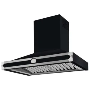 La Cornue Albertine 90cm Canopy Rangehood Shiny Black with Brushed Nickel HS9MN21ET0 by La Cornue, a Rangehoods for sale on Style Sourcebook