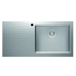 Barazza Select 1000x500 Single Right Hand Bowl Sink with Drainer 1ISX100R by Barazza, a Kitchen Sinks for sale on Style Sourcebook