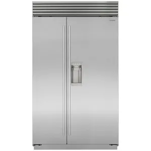 Sub-Zero Classic 879L Built-In Side By Side Fridge with External Ice and Water Dispenser - Tubular Handles ICBCL4850SDST by Sub-Zero, a Refrigerators, Freezers for sale on Style Sourcebook