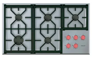 WOLF Professional 91cm Natural Gas Cooktop ICBCG365P/S by Wolf, a Cooktops for sale on Style Sourcebook