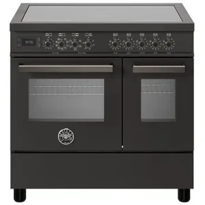 Bertazzoni Professional Series 90cm 5-Zone Induction Cooktop with Electric Double Oven Cooker Carbonio PRO95I2ECAT by Bertazzoni, a Cooktops for sale on Style Sourcebook