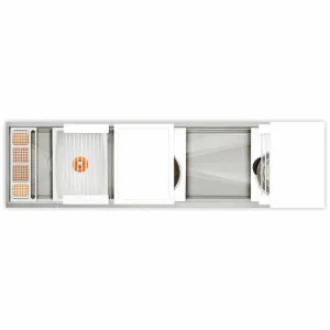 The Galley Ideal Work & Wash Station 6D White Resin IWW-6-D-WH by The Galley, a Kitchen Sinks for sale on Style Sourcebook