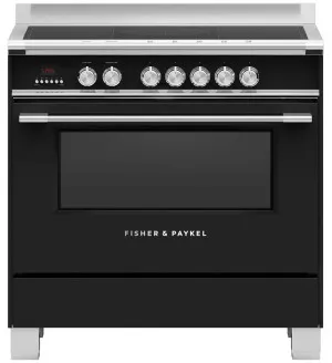 Fisher & Paykel Series 7 90cm Classic Freestanding Induction Electric Cooker Black OR90SCI4B1 by Fisher & Paykel, a Cooktops for sale on Style Sourcebook